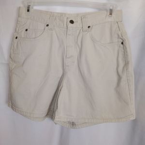 Light Khaki 90s mom shorts buckle size 12 VTG